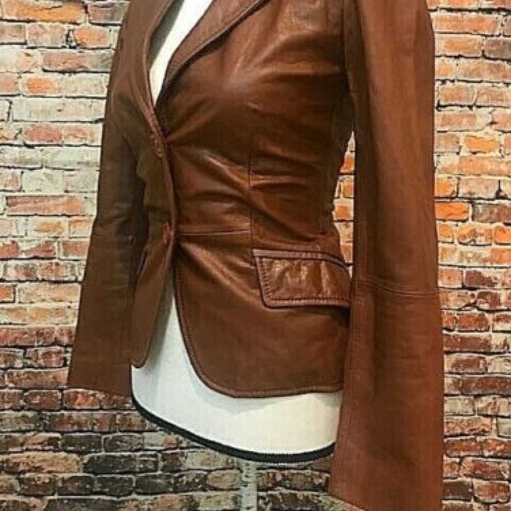 Zara Basic 100% Leather Jacket - image 3